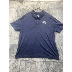 New England Patriots NFL Adult XL Fanatics Dry Fit Navy Polo Golf Shirt